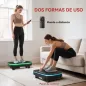 Plataforma Vibratoria con 99 Velocidades 3 Programas Altavoz Bluetooth Pantalla LED Mando a Distancia Bandas Elásticas