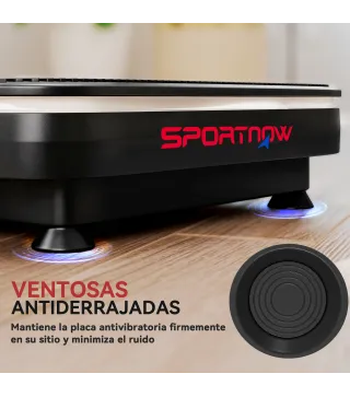 Plataforma Vibratoria con 99 Velocidades 3 Programas Altavoz Bluetooth Pantalla LED Mando a Distancia Bandas Elásticas