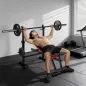 Banco de Musculación Multifuncional con Soporte para Barra Ajustable y Respaldo Regulable para Casa Gimnasio