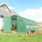Invernadero de Túnel 6x3x2 m con Puerta con Bisagras 12 Ventanas de Malla y Estructura de Acero Galvanizado Verde