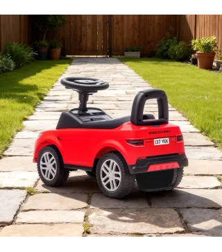 Coche Correpasillos con Licencia de Land Rover para Niños 18-36 Meses con Almacenaje Bocina Sonidos de Motor Rojo