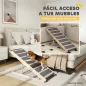 Rampa para Perros Plegable y Altura Ajustable 41-60 cm Rampa para Mascotas de Madera con Alfombrilla Antideslizante