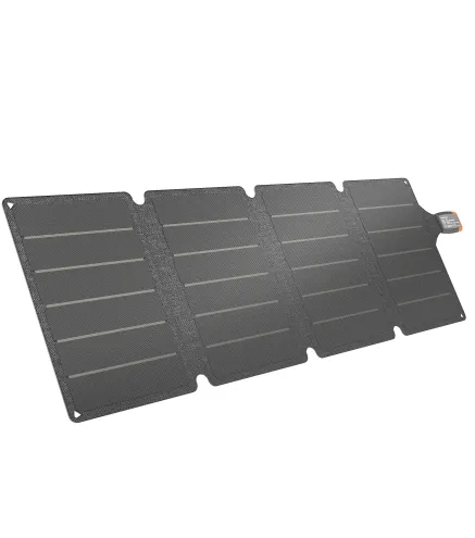 Cargador Solar Plegable 36W Panel Solar Portátil con Puertos USB-A y Tipo-C IP67 Superficie de ETFE para Teléfonos