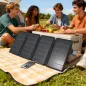 Cargador Solar Plegable 36W Panel Solar Portátil con Puertos USB-A y Tipo-C IP67 Superficie de ETFE para Teléfonos