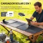 Cargador Solar Plegable 36W Panel Solar Portátil con Puertos USB-A y Tipo-C IP67 Superficie de ETFE para Teléfonos