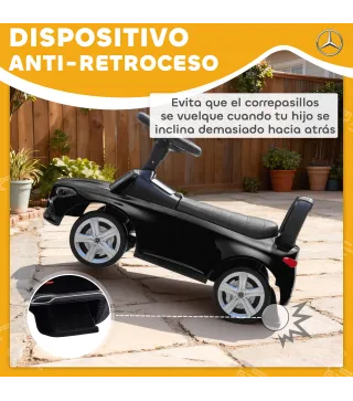 Correpasillos para Niños de 18-36 Meses Mercedes-Benz Clase C con Bocina Sonidos de Motor y Espacio de Almacenaje Negro