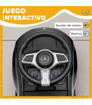 Correpasillos para Niños de 18-36 Meses Mercedes-Benz Clase C con Bocina Sonidos de Motor y Espacio de Almacenaje Negro