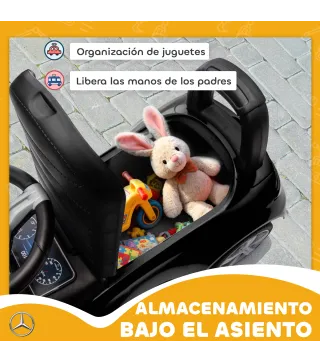 Correpasillos para Niños de 18-36 Meses Mercedes-Benz Clase C con Bocina Sonidos de Motor y Espacio de Almacenaje Negro