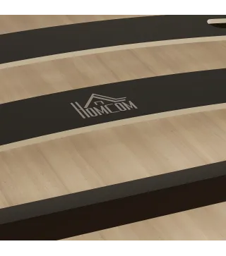 Estructura de Cama 140x190 cm con Marco de Acero Láminas de Álamo y Espacio de Almacenamiento Carga 500 kg Negro