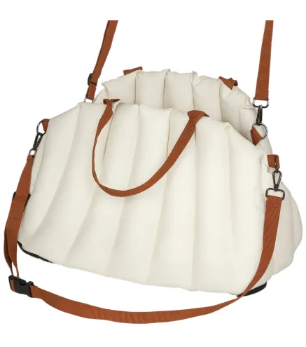 Asiento de Coche para Perros Pequeños de hasta 5 kg con Cinturón de Seguridad Base Antideslizante y Funda Extraíble