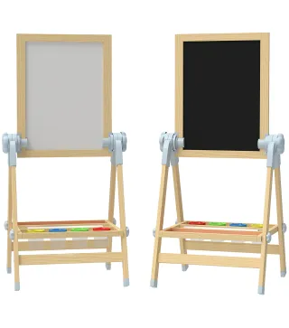 Pizarra Infantil Caballete Altura 70-97 cm y Ángulo Ajustable Pizarra Blanca Magnética con Rollo de Papel y Bandeja