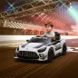 Coche Eléctrico para Niños Mercedes-AMG GT3 Evo con Mando a Distancia Motor Doble Ruedas Auxiliares Asa Música Blanco