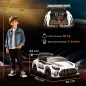 Coche Eléctrico para Niños Mercedes-AMG GT3 Evo con Mando a Distancia Motor Doble Ruedas Auxiliares Asa Música Blanco