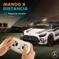 Coche Eléctrico para Niños Mercedes-AMG GT3 Evo con Mando a Distancia Motor Doble Ruedas Auxiliares Asa Música Blanco