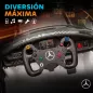 Coche Eléctrico para Niños Mercedes-AMG GT3 Evo con Mando a Distancia Motor Doble Ruedas Auxiliares Asa Música Blanco
