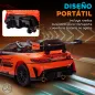 Coche Eléctrico para Niños Mercedes-AMG GT3 Evo con Mando a Distancia Motor Doble Ruedas Auxiliares Asa Música Naranja