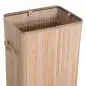 Cesto para la Ropa Sucia Plegable con Tapa Cubo para la Colada Rectangular con Asas 40x30x60 cm Natural