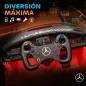 Coche Eléctrico para Niños Mercedes-AMG GT3 Evo con Mando a Distancia Motor Doble Ruedas Auxiliares Asa Música Naranja