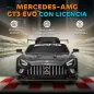Coche Eléctrico para Niños Mercedes-AMG GT3 Evo con Mando a Distancia Motor Doble Ruedas Auxiliares Asa Música Negro