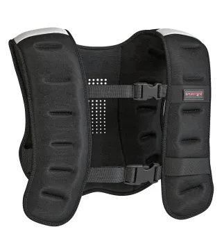 Chaleco Lastrado 8 kg Transpirable con Correas Ajustables y Bandas Reflectantes para Entrenamiento Fuerza Jogging Negro