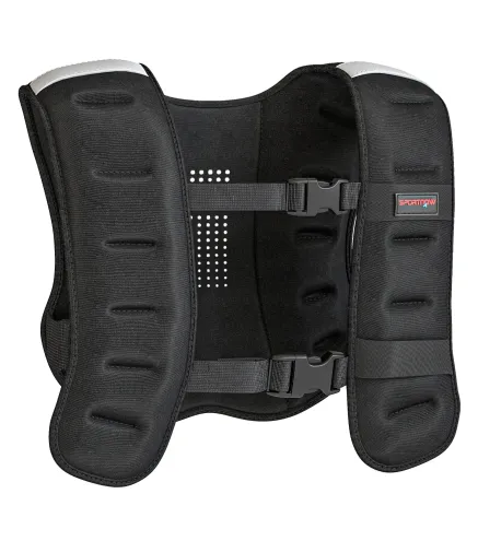 Chaleco Lastrado 8 kg Transpirable con Correas Ajustables y Bandas Reflectantes para Entrenamiento Fuerza Jogging Negro