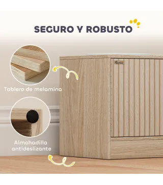 Comedero Perro Elevado con 2 Cuencos de Acero Inoxidable 2x2000 ml con Comedero Lento Almacenamiento Oculto Roble