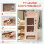 Supermercado Juguete Madera con Caja Registradora Máquina Expendedora 3 Estantes Abiertos 4 Compartimentos Rosa Supermercado Juguete Madera con Caja Registradora Máquina Expendedora 3 Estantes Abiertos 4 Compartimentos Rosa