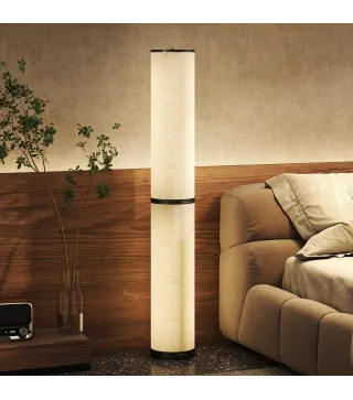 Lámpara de Pie Moderna Salón con Brillo Temperaturas de Color Ajustables Mando a Distancia Magnético Temporizador Beige