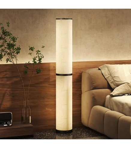 Lámpara de Pie Moderna Salón con Brillo Temperaturas de Color Ajustables Mando a Distancia Magnético Temporizador Beige