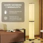 Lámpara de Pie Moderna Salón con Brillo Temperaturas de Color Ajustables Mando a Distancia Magnético Temporizador Beige