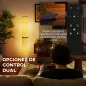 Lámpara de Pie Moderna Salón con Brillo Temperaturas de Color Ajustables Mando a Distancia Magnético Temporizador Beige