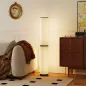 Lámpara de Pie Moderna Salón con Brillo Temperaturas de Color Ajustables Mando a Distancia Magnético Temporizador Beige