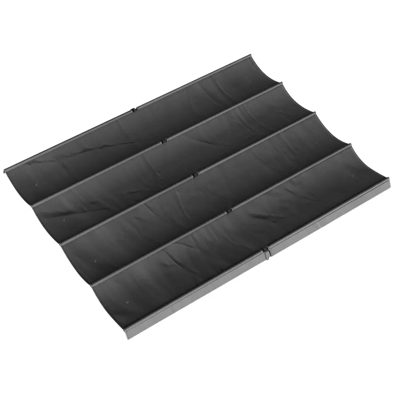 Techo de Repuesto Retráctil 4x3,5 m para Marco de 4x3 m Toldo de Tela Solo para Cenador Jardín con 8 Orificios Gris