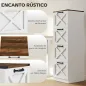 Cajonera Escritorio con 4 Cajones Soporte para Impresora con Riel Colgante para A4 y Carta 40x40x131 cm Blanco