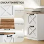 Cajonera Escritorio con 2 Cajones Soporte para Impresora con Riel Colgante para A4 y Carta 40x40x71 cm Blanco