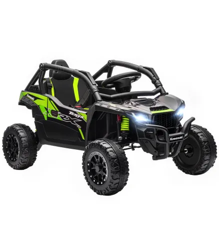 Coche Eléctrico para Niños 12V con Licencia Kawasaki Teryx KRX 1000 Control Remoto Suspensión Trasera Negro