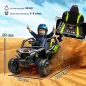 Coche Eléctrico para Niños 12V con Licencia Kawasaki Teryx KRX 1000 Control Remoto Suspensión Trasera Negro