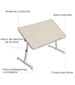 Mesa de Ordenador Ajustable y Plegable