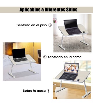 Mesa de Ordenador Ajustable y Plegable