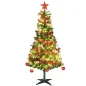 Árbol de Navidad Artificial de 480 Ramas con 150 Luces LED con 8 Modos y 100 Decoraciones Acero Ø86x180 cm Verde