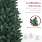 Árbol de Navidad Tipo Lápiz 183 cm con Base Plegable y 479 Ramas para Dormitorio Oficina Verde