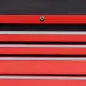 Carro de Herramientas con 7 Cajones y Ruedas Caja Taller Cerradura tipo Mueble de Almacenamiento 69x33x75cm Rojo
