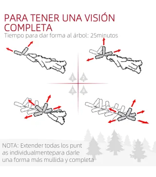 Árbol de Navidad Tipo Lápiz 183 cm con Base Plegable y 479 Ramas para Dormitorio Oficina Verde