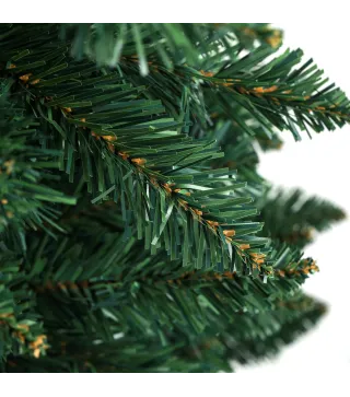 Árbol de Navidad Tipo Lápiz 183 cm con Base Plegable y 479 Ramas para Dormitorio Oficina Verde