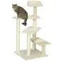 Árbol para Gato Rascador Grande 50x50x100 cm con Poste para Arañar Cama Plataformas con Manta de Sisal Terciopelo Beige