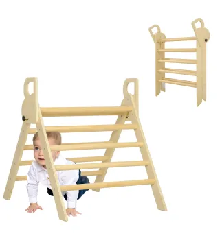 Escalada para Niños de 18-48 Meses para Cultivar Habilidades de Equilibrio y Coordinación 82x66x71 cm Natural