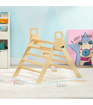 Escalada para Niños de 18-48 Meses para Cultivar Habilidades de Equilibrio y Coordinación 82x66x71 cm Natural