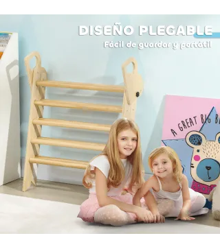 Escalada para Niños de 18-48 Meses para Cultivar Habilidades de Equilibrio y Coordinación 82x66x71 cm Natural