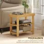 Banco Zapatero de Bambú de 3 Niveles para 4 Pares Zapatos 50x28x45 cm Natural