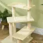 Árbol para Gato Rascador Grande 50x50x100 cm con Poste para Arañar Cama Plataformas con Manta de Sisal Terciopelo Beige
